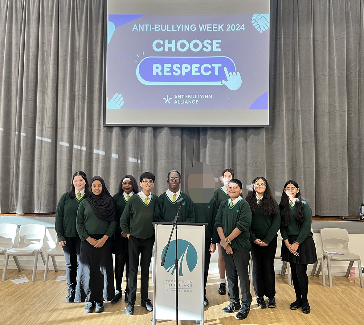 Year 9 assembly for Anti-Bullying Week.